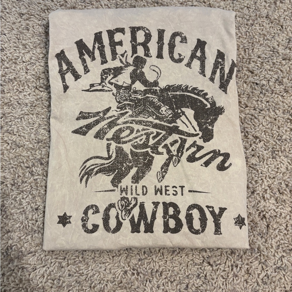 American Cowboy Graphic Tee - Gray